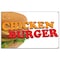 Signmission Chicken Burger Banner Concession Stand Food Truck Single Sided B-72 Chicken Burger19 - alternate 1